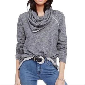 Free People FP Beach Cocoon Cowl Neck Pullover Sweater Two Body Shirt Top - OS